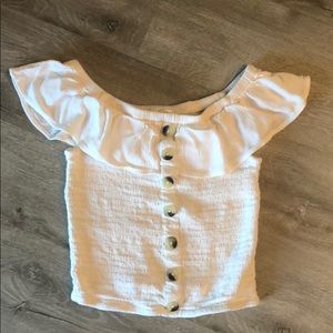 White Fawn girls off the shoulder top